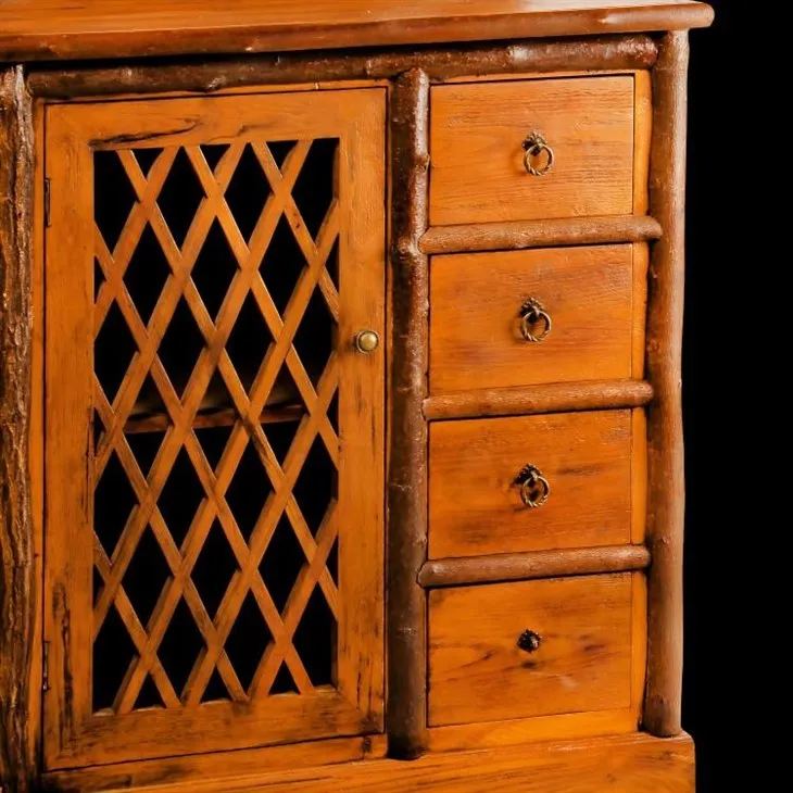 Classical bark decoration large cabinet-2